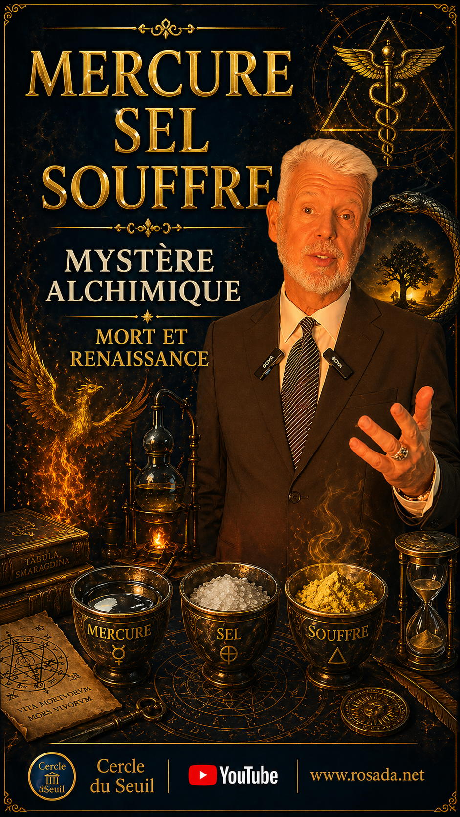MYSTÉRES DÉVOILÉS : MERCURE SEL SOUFFRE dans le Cabinet de Réflexion.